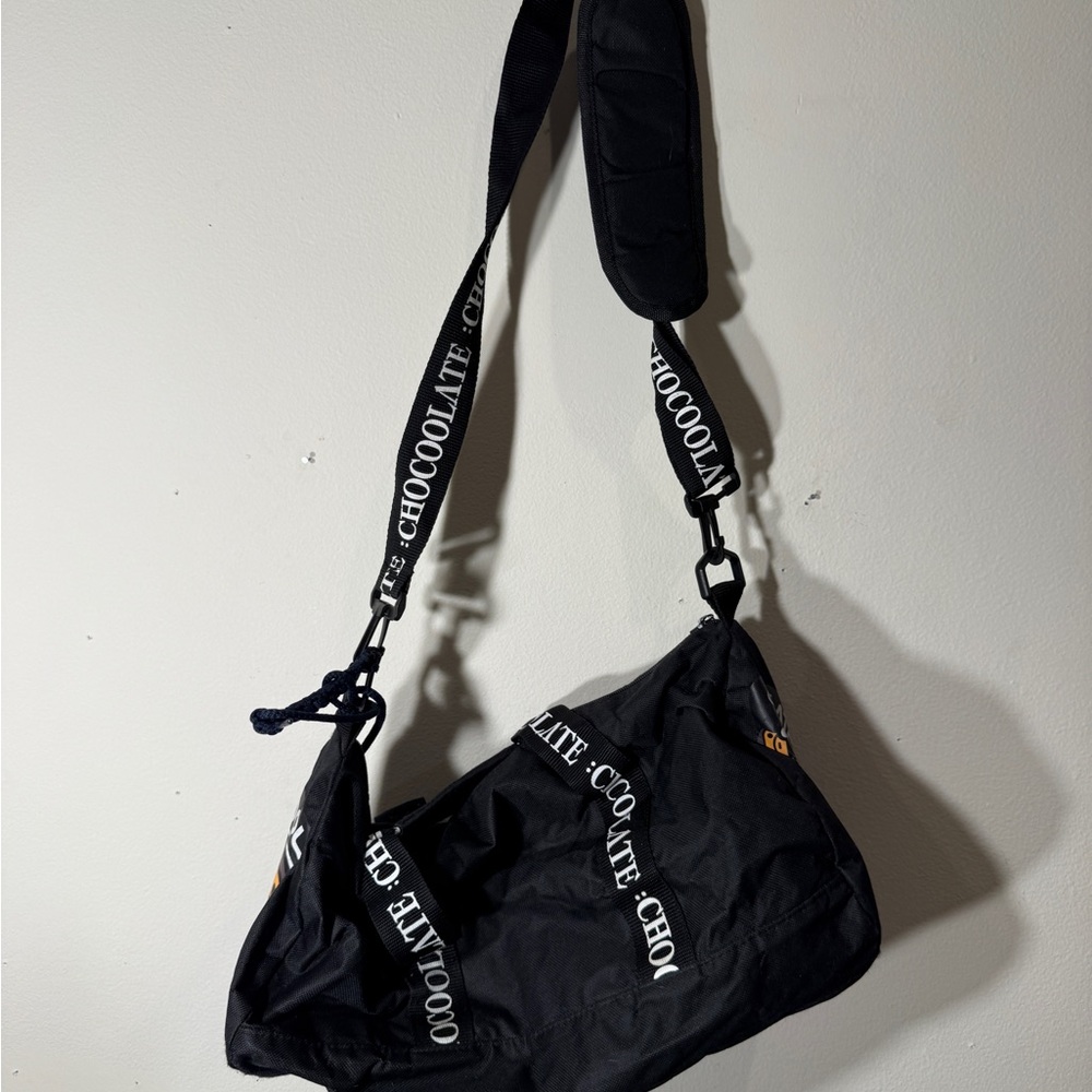 Bape Black Duffel Bag with White Accents